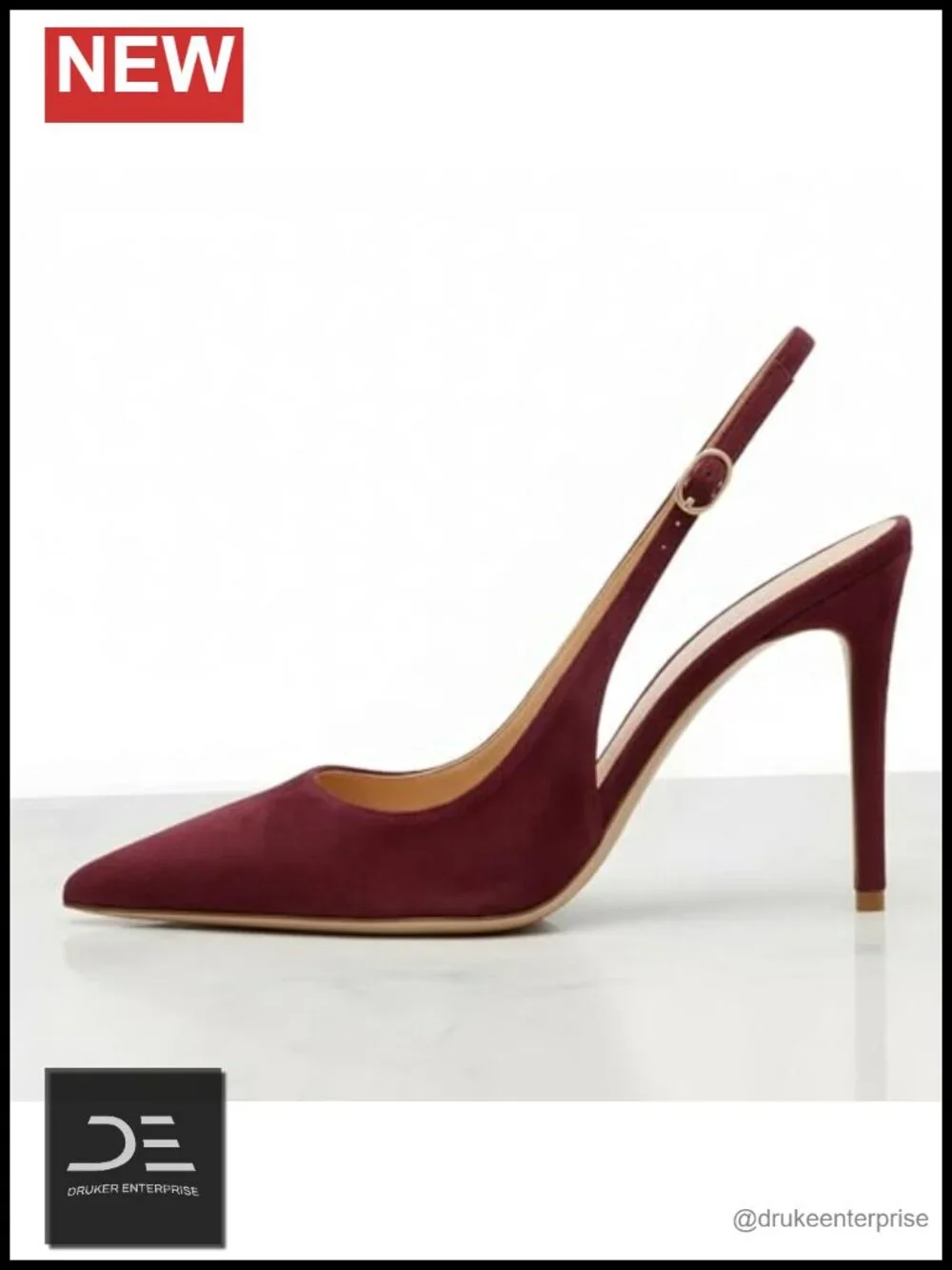 Women's Slingback Pumps with Kitten Heel - Comfortable Closed Toe Heels